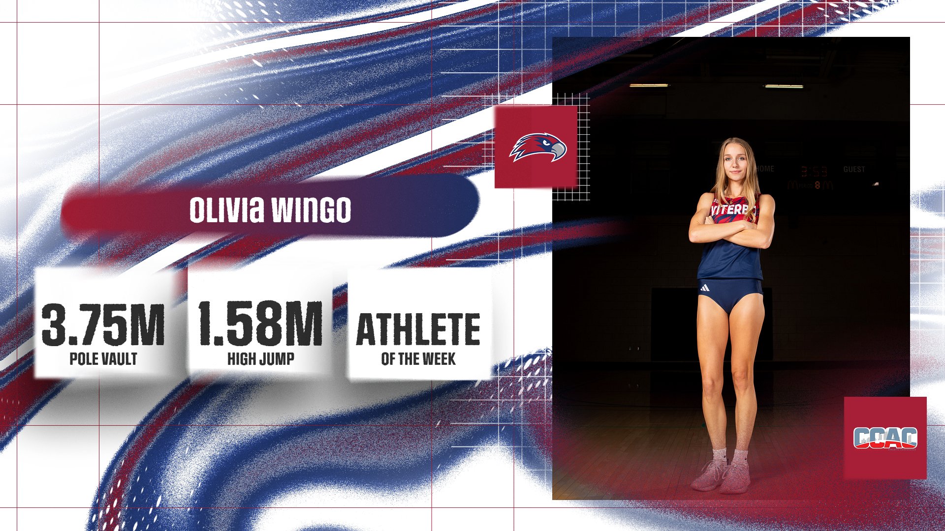 Wingo Named CCAC Women&rsquo;s Field Athlete of the Week