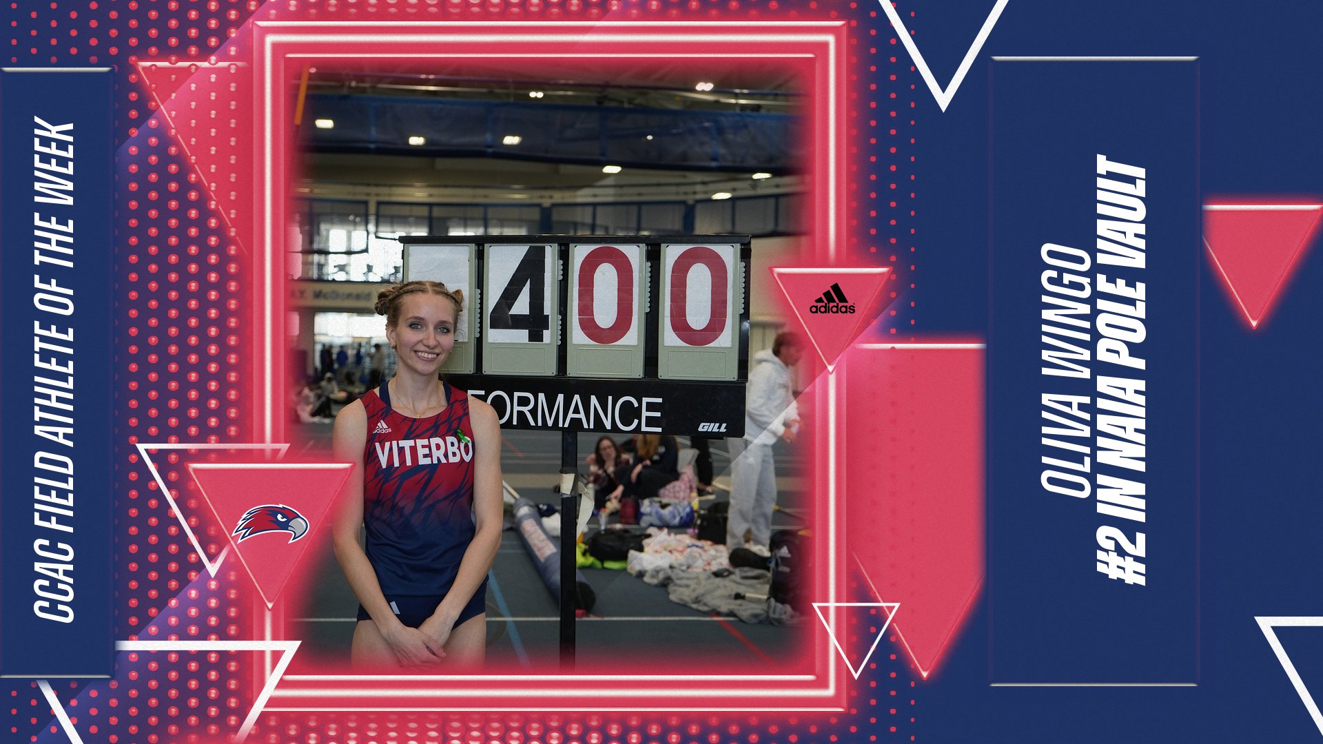 Wingo Repeats CCAC Women&rsquo;s Field Athlete of the Week